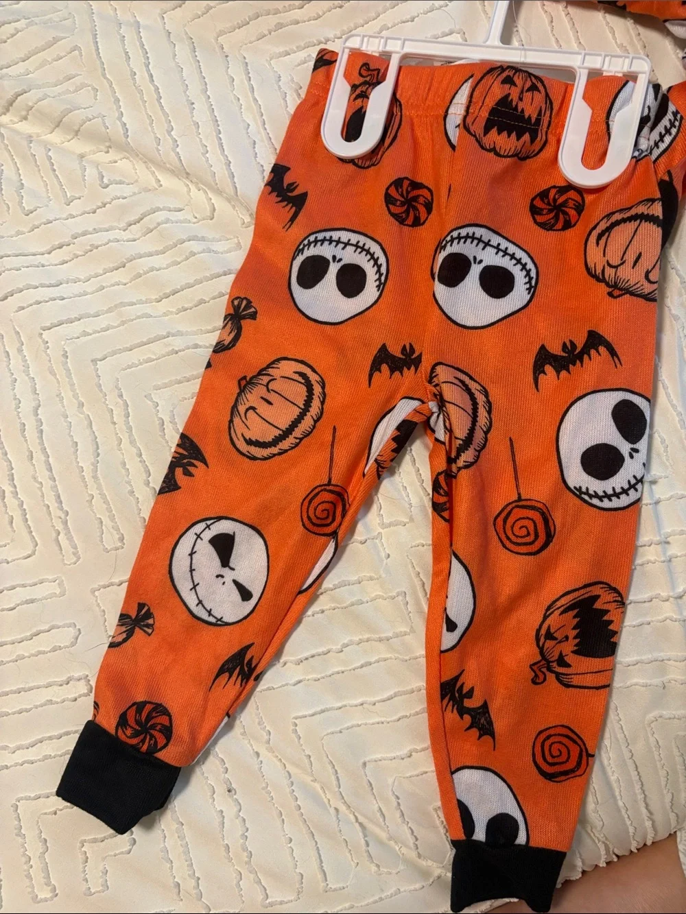 Disney Orange & Black Halloween Jack Skellington Pajama Set